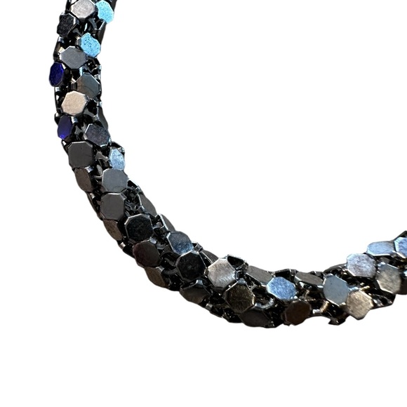 Vintage Metal Work 2” Silver Hoop Earrings - Picture 12 of 14